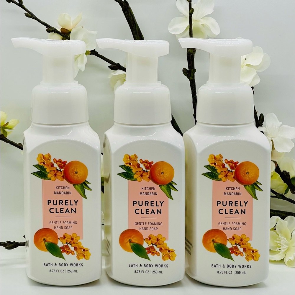 Bath and Body Works Purely Clean Kitchen Mandarin Gentle Foaming Hand Soap 3Pack